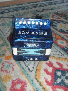First Act Discovery Children's Toy Blue Accordion Musical Instrument WORKS